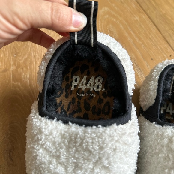 P448 White Fuzzy Slip-On Shoes - Picture 2 of 7